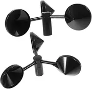 BESPORTBLE 2pcs Wind Vane Fan Blades Sensor Indicator Weather Vanes for Outdoor Wind Speed Meter Wind Spinners Wind Meter Windsock Wind Socks Anemometer Temp Meter Wind Indicaator Black Abs