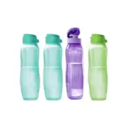 Tupperware AquaSlim Fliptop Bottles BPA free 1 Liter bottle Easter gift set of 4