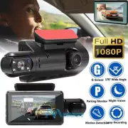 3" 1080P Dash Cam Car DVR Video Recorder Dual Lens G-Sensor Front Inside Camera