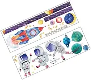 LRXIYODE 1Set Height Measuring Chart Removable Astronaut Wall Sticker for Decor Growth Chart for Nursery Kindergarten and Playrooms Durable Unique