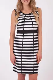 Striped S/Less Dress--PING-345522