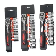 Auto Repair Tools Socket Ratchet Wrench Set Including Wrench Socket Extended Rod