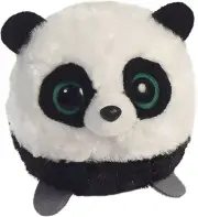 Ring Ring Panda Yoohoo Round 3" tall Fun Aurora Plush Black & White #29395