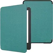 TOKILO Case for Kindle 6 Inch 2024 E-Reader, Soft PU Leather Cover with Automatic Wake/Sleep Compatible with 6 Inch Kindle e-Book Reader (11th Gen 2024/2022 Release), Green Blue