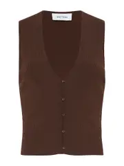 Matteau | Button Up Vest in Cacao | The UNDONE