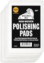 WALRUS OIL - Non-Woven Sanding/Polishing Pads for Woodworking and Metal Buffing, Size 6"x9" - Pack of 10 (0000 Non-Abrasive)