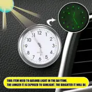 1Pc Silver Luminous Mini Car Dashboard Clock Stick-On Watch Accessories For Boat (for: Daihatsu)