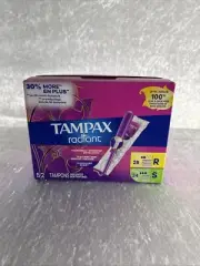 Tampax Tampons Radiant Women’s Care Hygiene Regular Super Absorbent