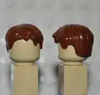 LEGO PARTS - REDDISH BROWN HAIR PIECE/MAN/BOY MINIFIGURE WIG/TOUSLED SIDE PART R