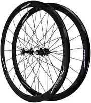 [ZECHAO] 700C Road Bike Wheelset Front Rear Wheel Double Wall Rim 40mm C/V Brake Aluminum 11 Speed Sealed Bearing Quick Release Wheelset