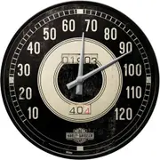 Nostalgic Art 30cm Harley-Davidson Speedo Quartz Battery Operated Wall Clock