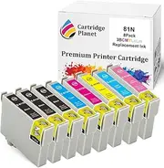 Cartridge Planet 8 Pack (3BK,1C,1M,1Y,1LC,1LM) Compatible Ink for Epson 81N for Epson Artisan 1430 635 725 730 835 837 Stylus Photo 1410 R290 R390 RX590 RX610 RX690 TX700W TX710W TX800FW TX810FW Sty..