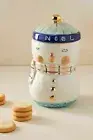 Anthropologie Cookie Jar BIRD CAN FOX Christmas JOYEUX NOEL Snowman 10" NWT