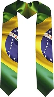 [EdWal] American and Brazilian Flags print Graduation Stole and Sash Class for Unisex Adult Honor Stole Honor Stole of 2025