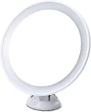 Veulrn 10X Smart Makeup Magnifying Mirror LED Supplementary Light Mirror Suction Cup Wall-Mounted for Vanity Bathroom Travel