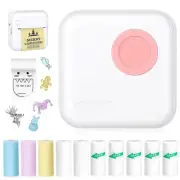 Mini Pocket Printer, Bluetooth Thermal Printer with 10 Rolls Thermal Papers a...