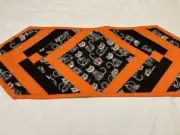 HALLOWEEN " CATS" Quilted Table Runner 13inchesx36 inches "REVERSIBLE TO FALL"