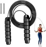 Kezvmhy Weighted Jump Rope, Speed Jump Rope | Removable Jump Rope - Portable Fitness Cord, Adjustable Training Equipment for Men
