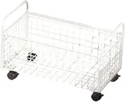 Mobile Book Cart with Wheels for Under Desk Storage of Files and Toys, as described, L