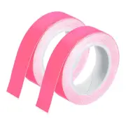 2Pcs Glow in the Dark Tape 0.5" x 9.8 ft Luminous Fluorescent Sign Sticker Pink