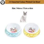 Pet Cat Bowl Non Slip Food Portable Water Feeder Bowl Stand Dish Container 14CM