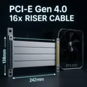 PCI-E Gen 4.0 x16 Riser Cable 200mm | Ultra-Fast GPU Cable Extension