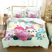 v2798 Bed Sheets New Cartoon BabyRiki Bedding Set Boys Girls Twin Queen King Size Duvet Cover Pillowcase Bed boys Adult Home Textiles 3-Piece Bedding