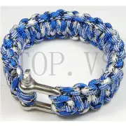 550 Paracord Parachute Cord Military Survival Bracelet Camping Metal shackle #3