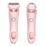 2 in 1 Electric Women Shaver Hair Arm Leg Bikini Face Remover Lady Razor Trimmer