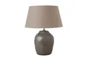 Amalfi Bedside Table Lamp Glossed Ceramic Base Nightstand Hamptons Lamp