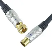 10m TV Antenna Cable PAL Male to F-Type Flylead Aerial Cord Coax Lead