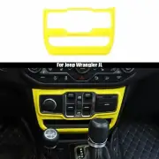 Window Control Switch Panel Cover Trim For Jeep Gladiator JT 2020+/JL 18+ Yellow (for: Jeep)