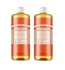 ^ 2 x Dr. Bronner's Pure-Castile Soap Liquid 18-in-1 Hemp Tea Tree 946mL
