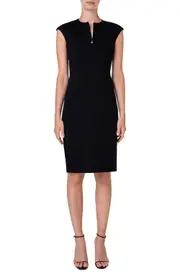 Akris punto Cap Sleeve Sheath Dress