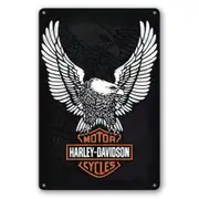 Tin Sign Harley Davidson Motor Cycles Eagle Rustic Look Decorative Wall Art