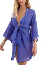 ViX Solid Perola Tunic Swim Cover-Up