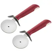 2PK Cake Boss Fondant Wheel Cutter Kitchen Stainless Steel Baking Slicer Red