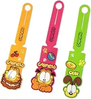 [Kenisy] Garfield Luggage Tags A Style(Pack of 3pcs), Unique Garfield Travel Baggage Bag Tags for Kids or Boys, Party Souvenir Christmas Birthday Gift