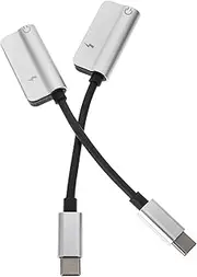 BRIGHTFUFU 1 Set Type C to Headphone Adapter Audio Converters for Charging Listening Premium TPE Compatible with Wired Headphones Convenient Durable Design