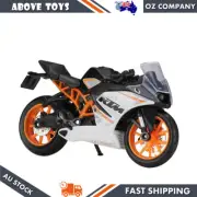 1:18 Scale 2 Wheelers Road Bike KTM RC 390 Sports Motorbike Hobby Collection Toy