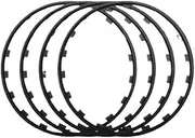 4pcs Car Vehicle Wheel Rims Edge Protector Ring Tire Guard Strip Decor，Compatible For Tesla Model3 Y S X Accessories 16/17/18/19/20/21inchs(Black,21 inch)