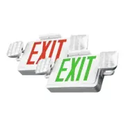 Portor PT-EXL-C-S LED Exit Sign Combo Red or Green Selectable 120/277V, 90Min