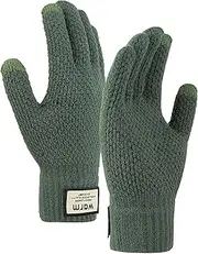 [dbrie] Thermal Gloves, Touchscreen Winter Gloves with Double Layer Design, Warm Running Gloves with Knitted Material, Windproof Training Gloves, Knitted Gloves for Phone Use, Driving