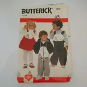Vtg Butterick Sewing Pattern Sz 4 Care Bears clothing overalls jumper jacket
