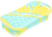 Baluue Silicone Body Scrubber Brush Shampoo Brush Bath Scrubber for Gentle Exfoliation