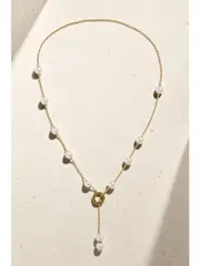 [Mikimoto] Mikimoto - Pearls In Motion 18-karat Gold, Pearl And Diamond Necklace - One size One size Gold