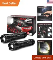 Durable Versatile Tactical Flashlight - High Lumens - Water Resistant - 3 Modes