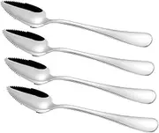 GLEAVI 4pcs Scraping Spoons Set Stainless Steel Feeding Utensils for Fruit Puree for Safe Practical Food Spoons for Home Use