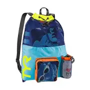 Big Mesh Mummy Backpack for Wet Swimming, Gym, and One Size Blue/Yellow