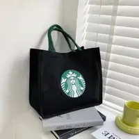 在飛比找蝦皮購物優惠-STARBUCKS 35cm星巴克大容量手提斜挎帆布包